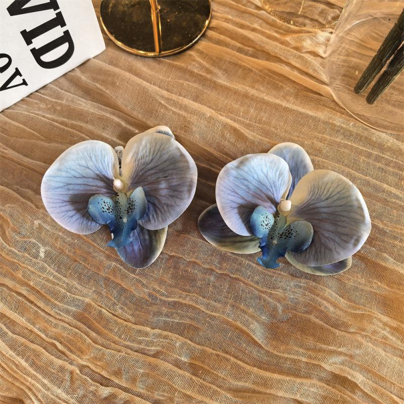 1Pair Sandals Decorations Flower Shoe Accessories Vacation Style Removable Butterfly Orchid Shoes Charms Diy Shoe Buckle