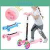 Trotinete Infantil Para Meninos Meninas de 1-3-6 Anos Iniciantes Com Deck Largo Dobrável Rodas Luminosas Mo Lo Azul