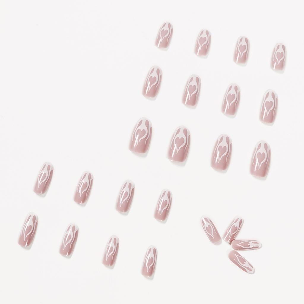 Direct supply white flame soft nail wear nail art finished fake nail nail art patch nail patch removable nail