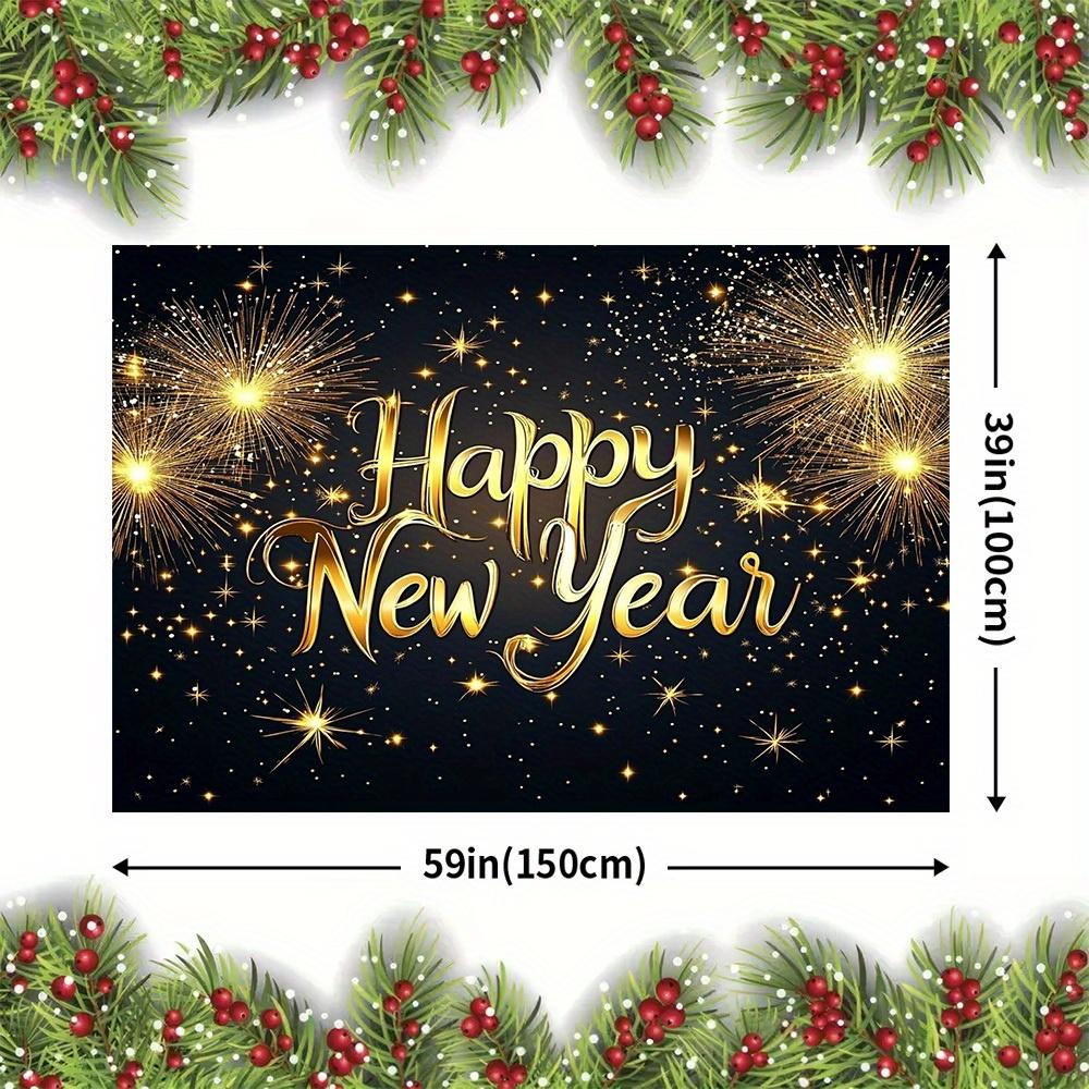 One 2D flat polyester background for the New Year celebration suitable for parties home and room decoration