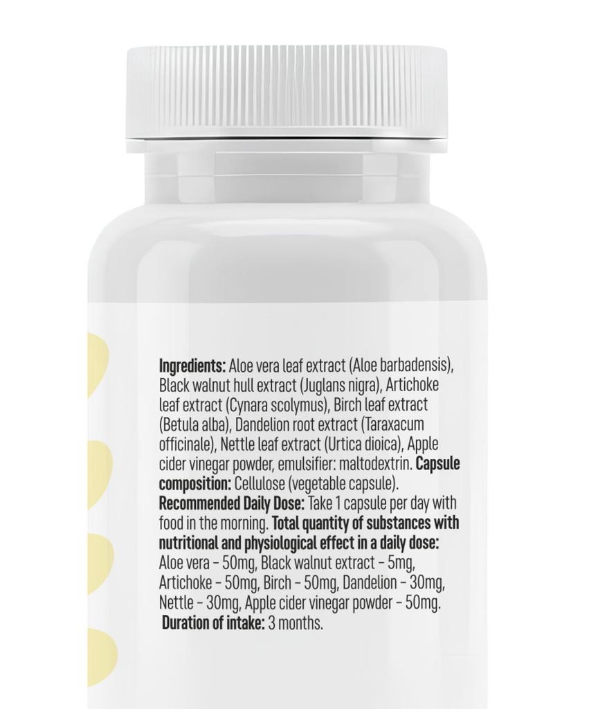 Bel Tono Detox Purify Mix Capsules – body cleansing, metabolism support, herbal extracts, 30 pcs.