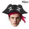 50pcs Customized Halloween Sticker 5cm Personalized Pirate Hat With Custom Face Label Funny Paper Stickers Hallow Party Supply