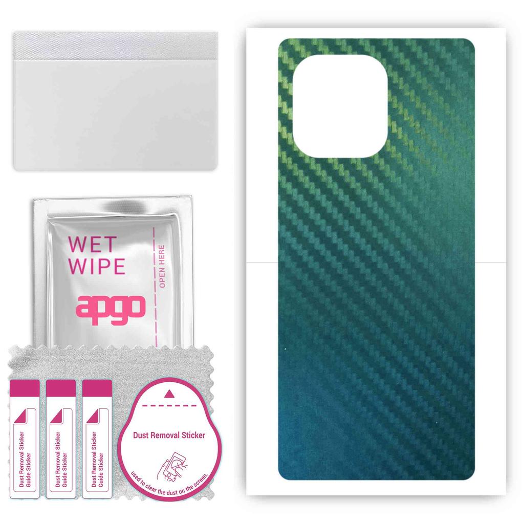 apgo Adesivo Skin Protettiva per il retro compatibile con Honor X6 5G, Pellicola Avvolgente, Foglio, Vinile - Motivo Carbonio Camaleonte CAKA1