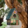 Buiten Ophangbaar Vogelhuis Decoratief Kolibrie Huis Ornamenten Waterdicht Hars Mini Vogelhuisje voor Patio Tuin Veranda Tuin