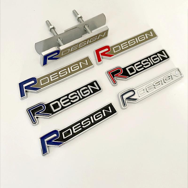 3D Metall RDesign R Design Frontgrill Auto Plakette Aufkleber Emblem Decal Dekoration Für VOLVO XC40 XC60 XC90 V90 S90 S60 V60 V40 C70