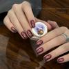 Monet Purple Cat Eye Magnetic Nail Gel: Sunset Red with Super Bright Glass Bead Effect
