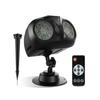 9W Double Head Christmas Snowfall Projector Lights Outdoor Highlight Snowflake Projector Light Waterproof LED Snowfall Spotlight