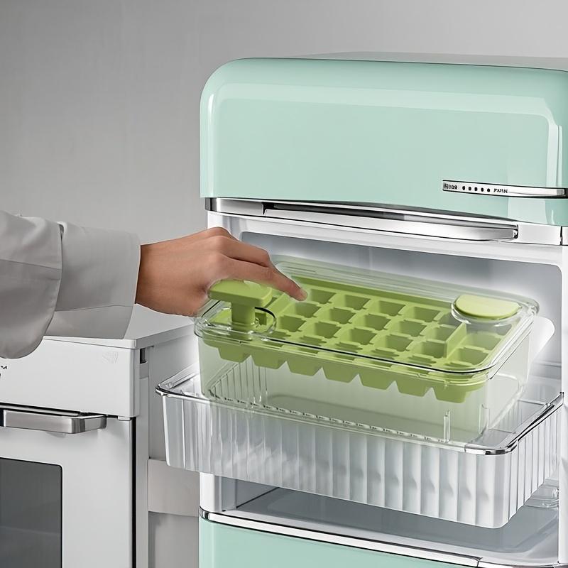 1pc Food Grade PET Ice Cube Tray 56 / 84 cells Easy Release Mold for Freezer Clear One Piece Ice Cubes Summer Kitchen Accessory