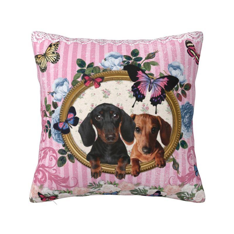 Nordic Kawaii Dachshund Cushion Cover Soft Sausage Badger Wiener Dog Pillow Case Decoration