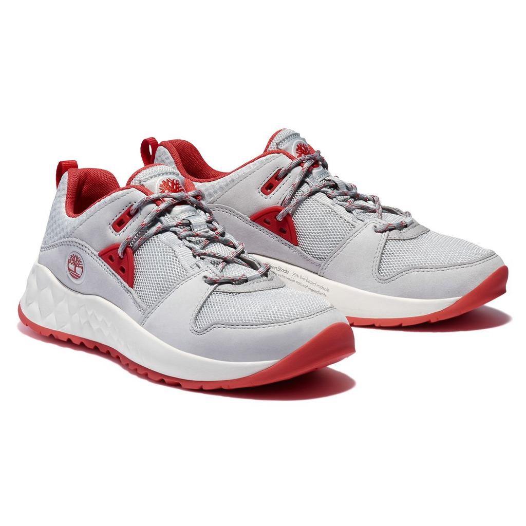 Timberland Solar Wave Low Top Running Shoes Women Sneakers Gray Red A2BDXM29