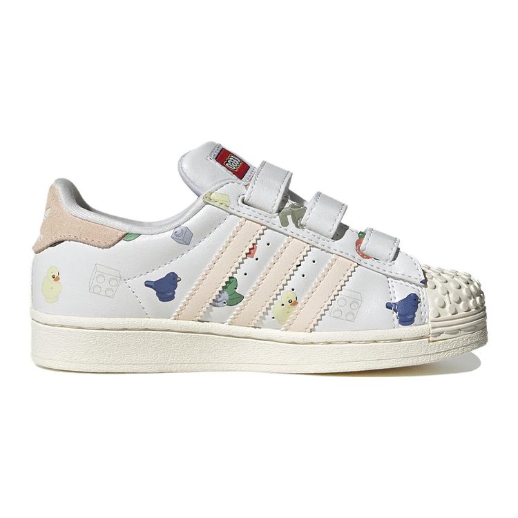 adidas LEGO x Superstar CF J Bricks And Figurine - White Wonder Quartz Kids Sneakers Footwear-White Core-White IF2202