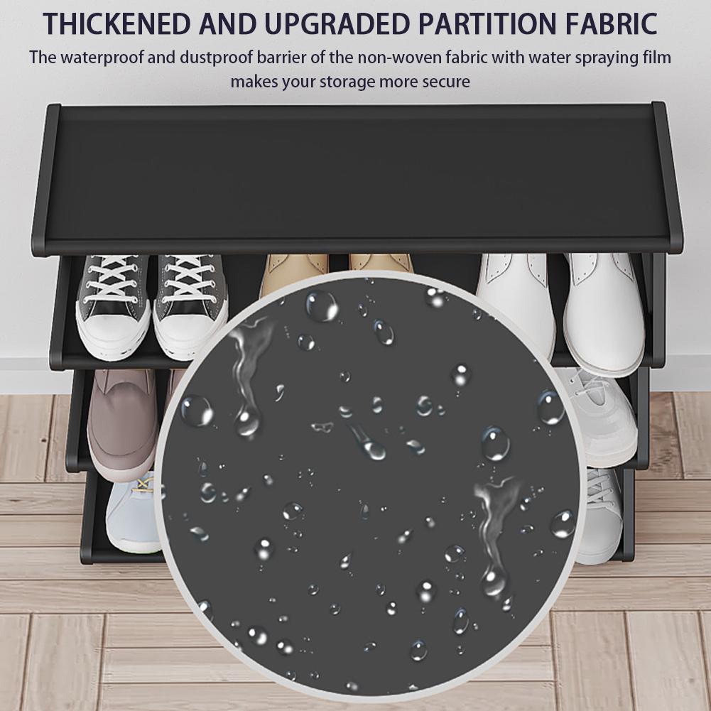 4 Tier Plastic Shoe Storage Rack Free Standing Large Capacity Rack For Home Bedroom