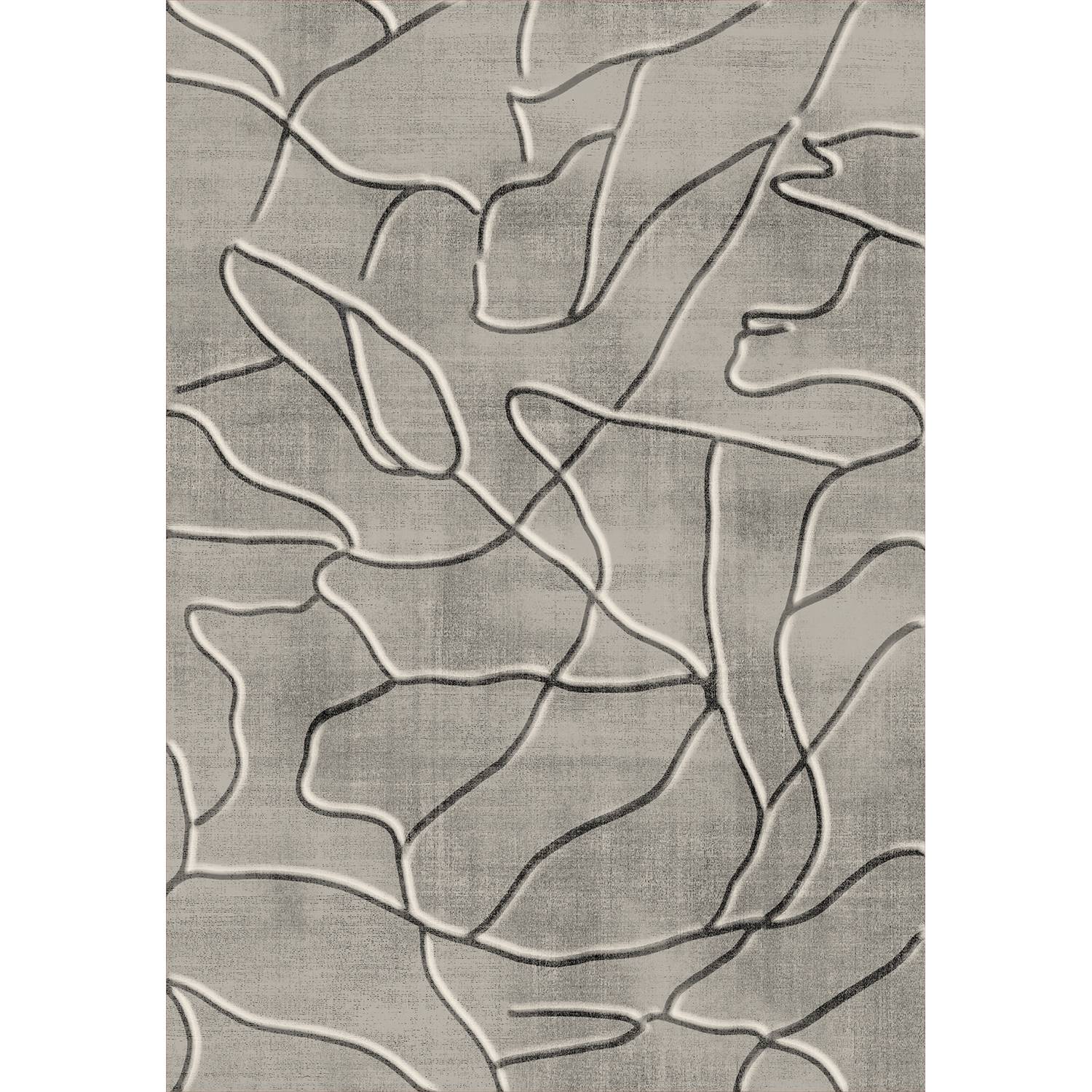 

Eliana Home Washable Printed Carpet LNA083-FNL369 50x80 серый