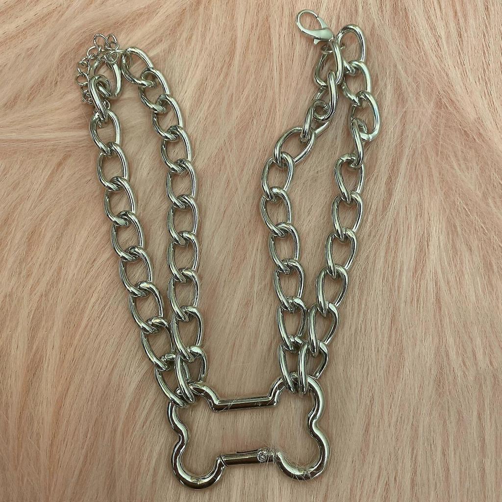 Chaîne de hanche Collier délicat en os creux Collier à longueur réglable Cadeau parfait pour la jeunesse à la mode