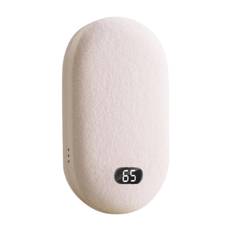 

3 Second Heating Electric Hand Warmer Portable USB Heater With Safety Certification 3 Temperature Modes білий