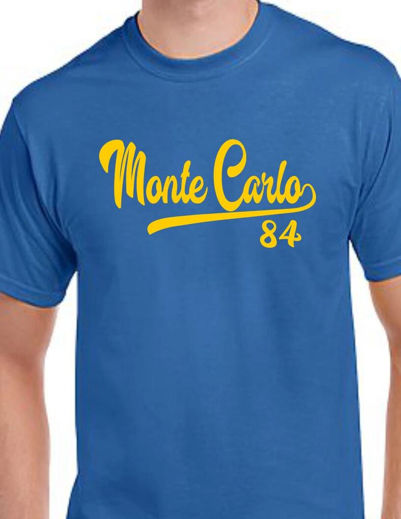 Monte Carlo 84 1984 Tail Script T-Shirt American Lowrider Car Tee All Colors