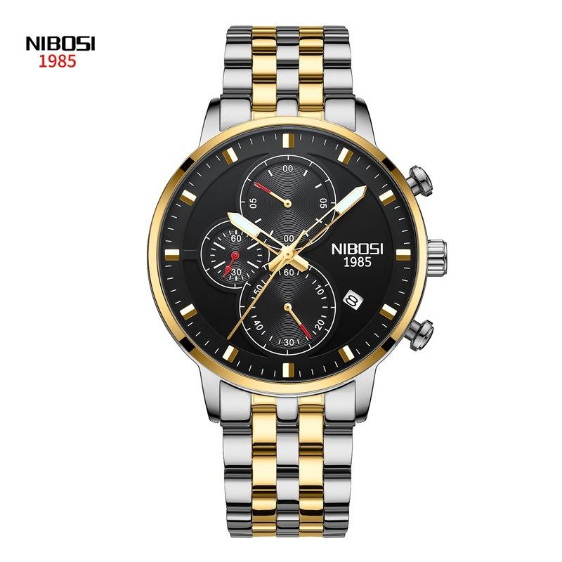 NIBOSI Brand New Quartz Watch Enhanced Personality Men's Watch Luminous Waterproof Multi-functional Watch