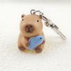 Lovely Capybara Keychain Adorable Cartoon Designed Key Holder Hanging Ornament for Bag Charm or Car Decoration