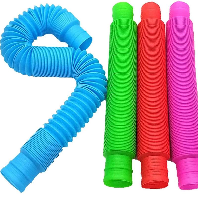 Novelty Pop Tubes Kids Stretch Pipe Fidgeting Tactile Toy Sets Stress Ease Gifts For Stress Antiestres Juguete Ansiedad