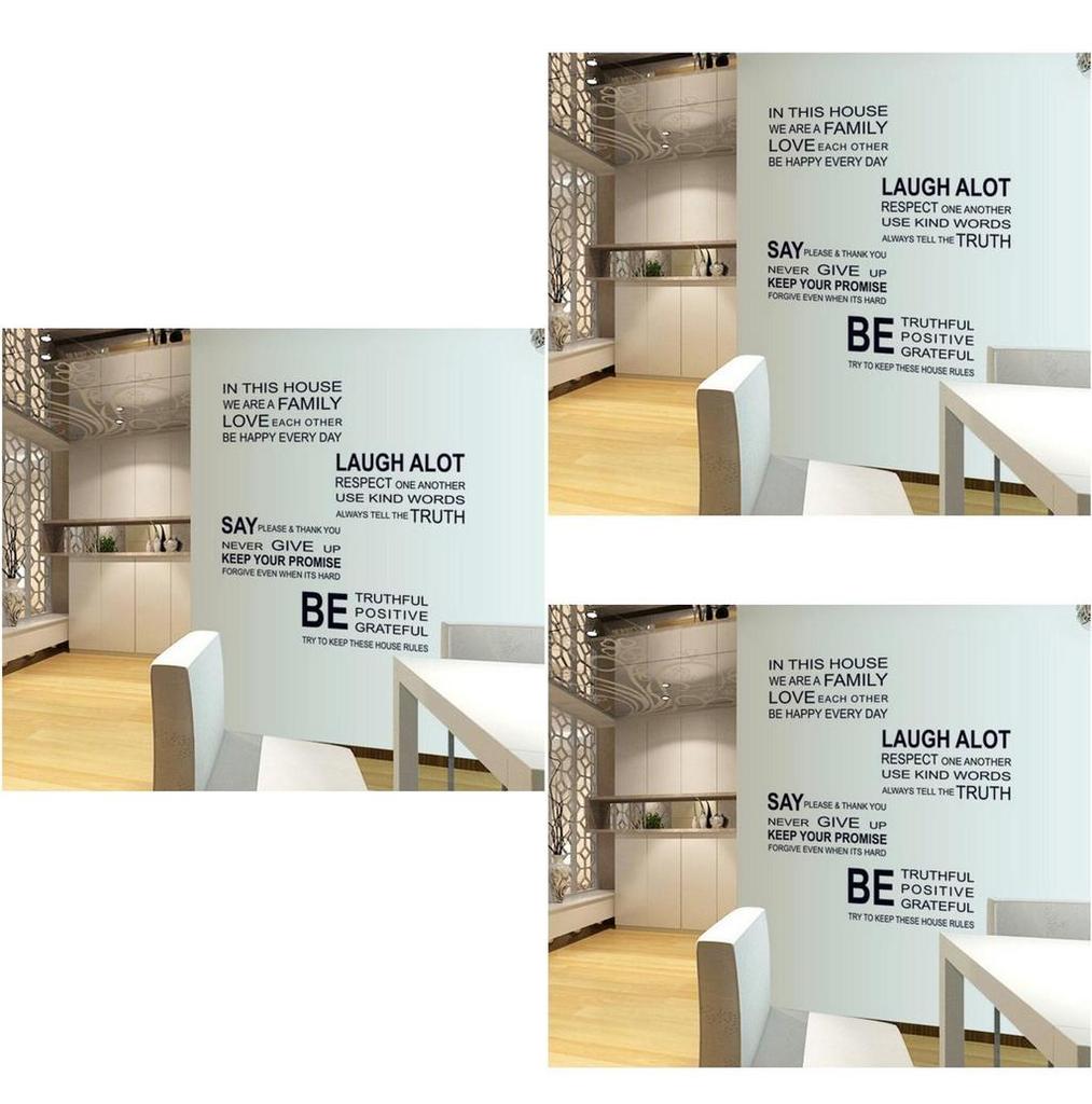 Elegant Words Letters In This House Wallpaper Home Decor Crafted With Premium Pvc Material