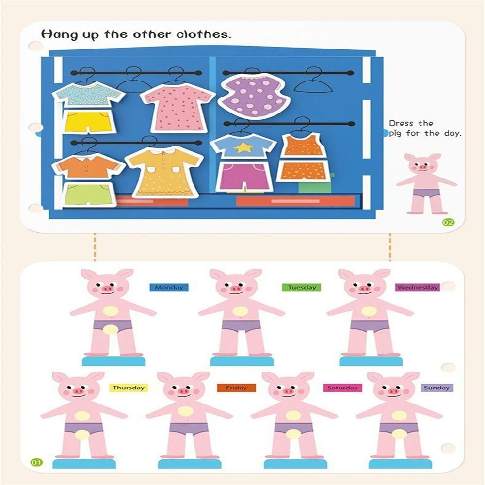 Montessori Paste Quiet Book Children Toy Paste My First Busy Kids Book Animal Number Matching Puzzle Game Educational Toy Libros