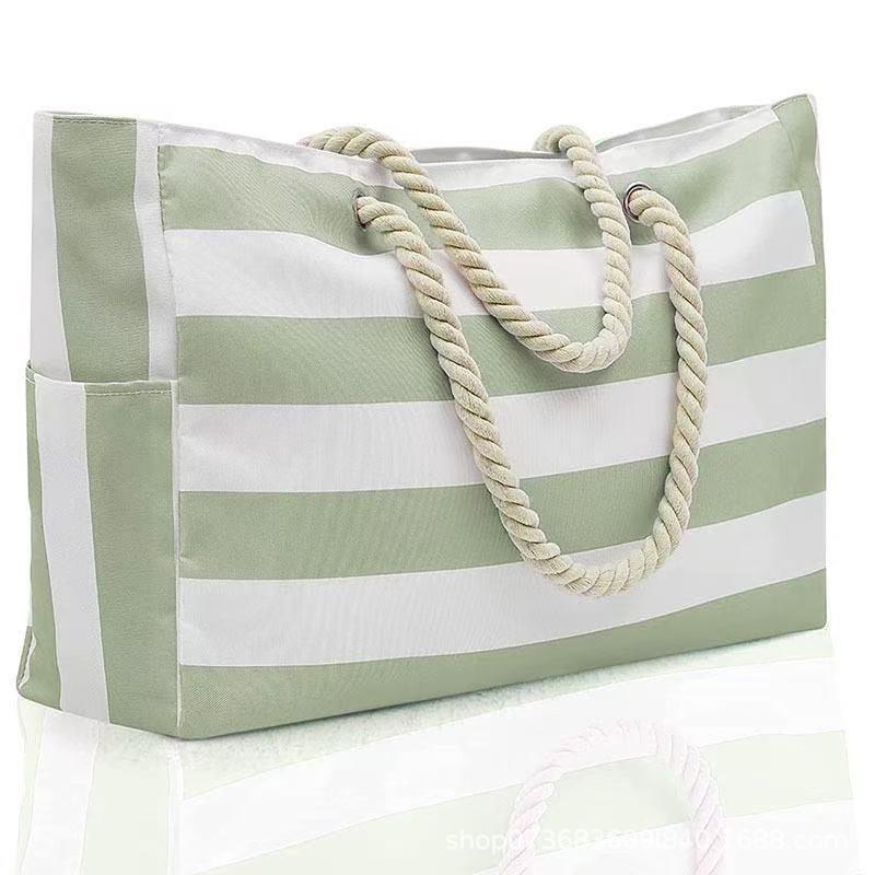 beach bag large capacity sandof waterproof shoulder bag swimming pool outdoor travel bag multi-pocket