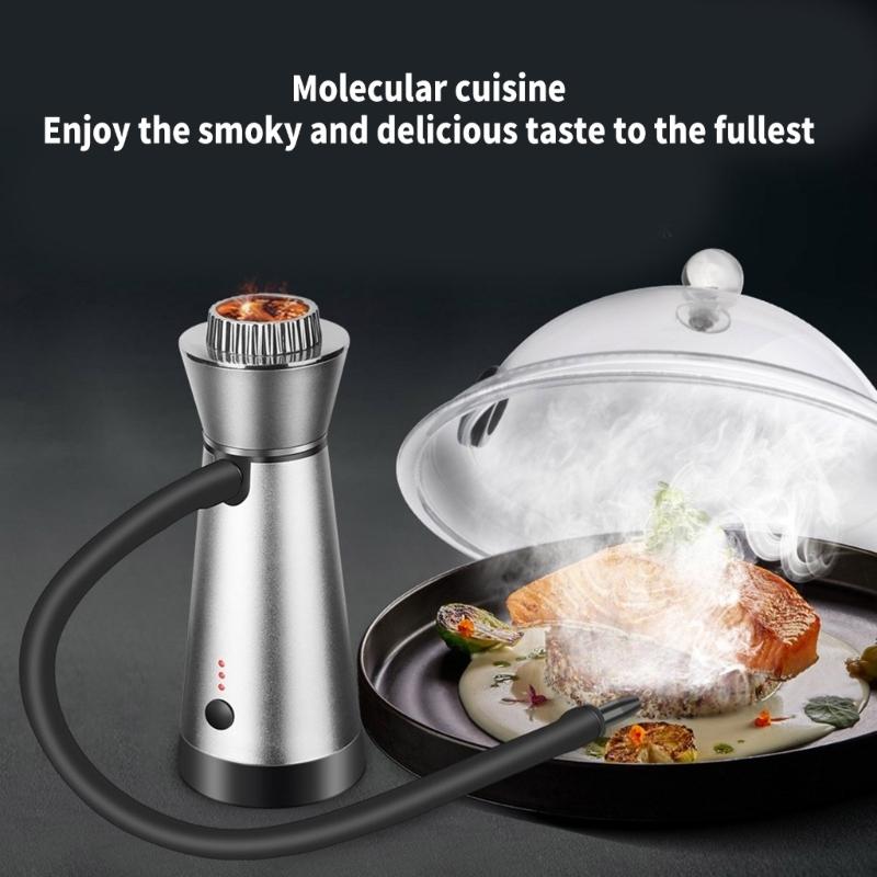 Tragbarer Räucherinfusor mit Holzchips Rauchgeschmacks-Infusor-Pistolen mit Holzchips für Küche BBQ Cocktails Verwendung