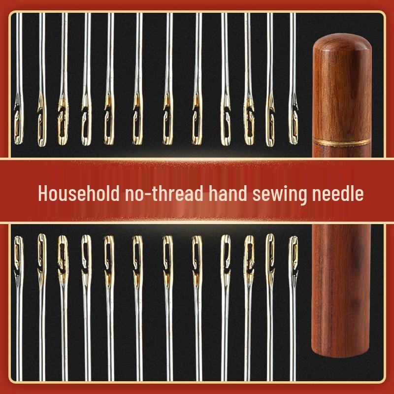 Elderly-Friendly Threadless Sewing Needles for Handmade Clothes