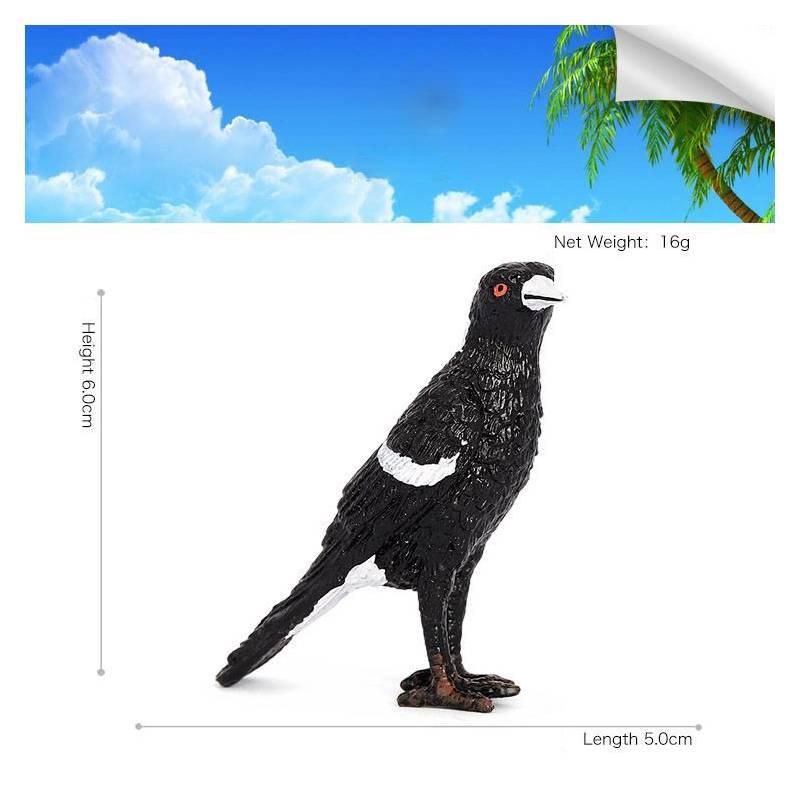Lifelike Crow Bird Model Pvc Material Educational Toy Bird Figurine Non-assembly 3c Certified