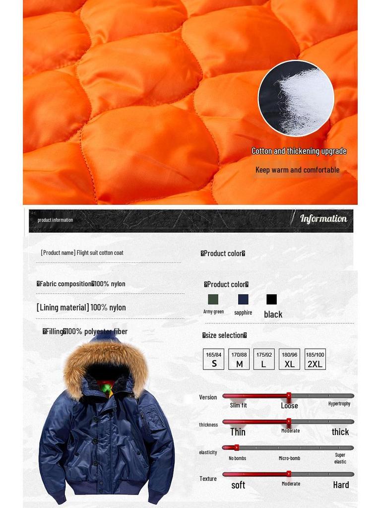 Giacca da Pilota da Uomo con Cappuccio in Cotone: Capospalla Autunno/Inverno con Collo a Baseball