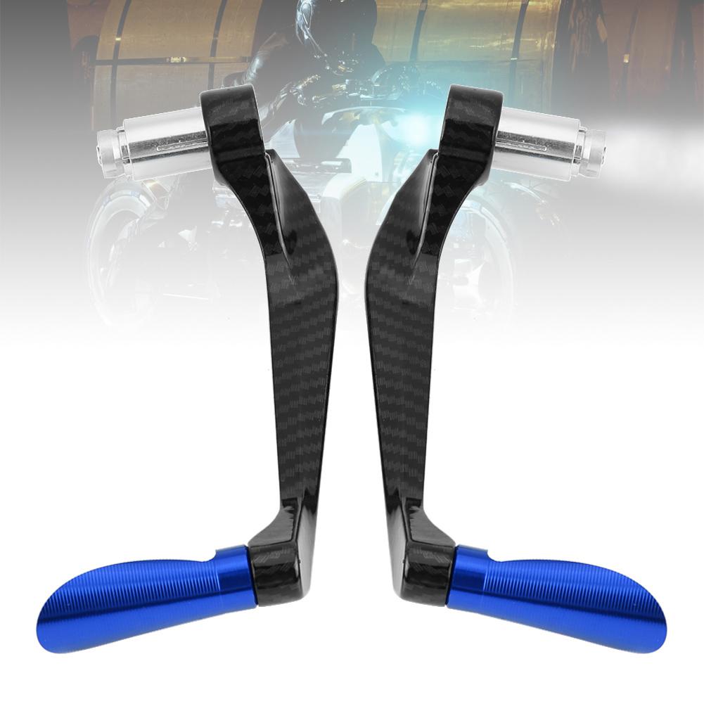 1 Pair of Carbon Motorcycle Brake Levers Handlebar Guard(Red)