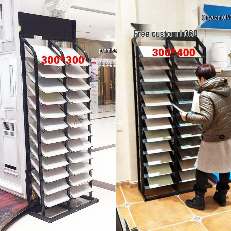 Aluminum Buckle Plate Display Rack for Tiles, Cabinet Doors, Stone Samples, Ceiling Panels, and Wood Flooring