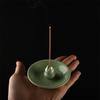 Blue-Green Portable Porcelain Incense Holder for Stick Incense - Ceramic Burner for Home and Indoor Use