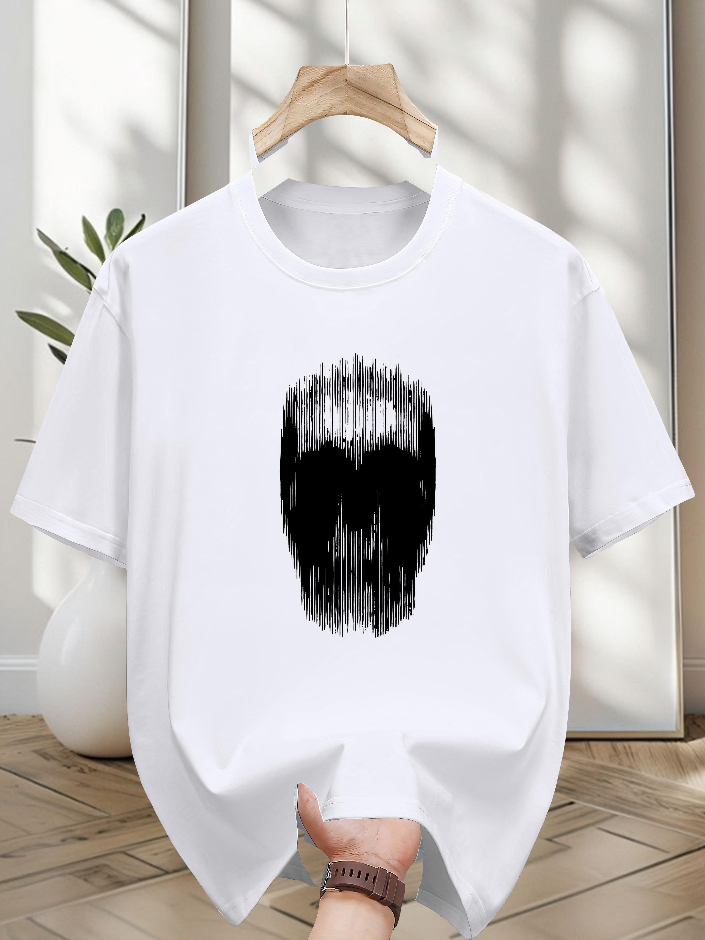 

Niuwang Selection 200g 100% Cotton Short Sleeve T-shirt - Casual Regular Fit Geometric Print Round Neck Summer Tee XXXXL