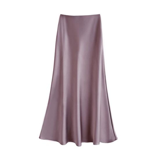 Gonna a Coda di Pesce da Donna a Vita Alta Effetto Seta Traspirante Lucida Design Snellente Gonna Maxi Lavoro Tempo Libero Abbigliamento Quotidiano
