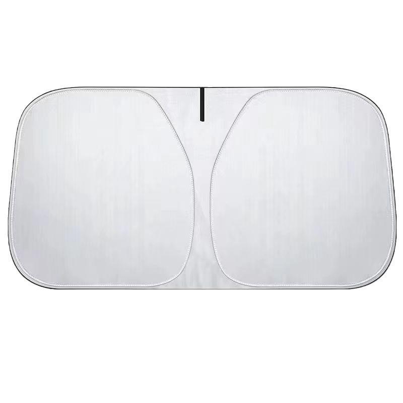 Rear Car Windshield Titanium Silver Sunshade - Heat Insulating Sun Block Curtain for Summer 140x70 cm