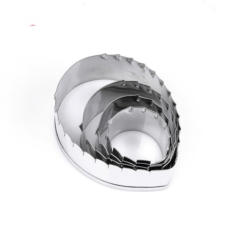 4 יח'\סט נירוסטה ורד עלים ירוקים תבנית עוגיות 3D פונדנט קאפקייק ביסקוויט תבנית אפייה