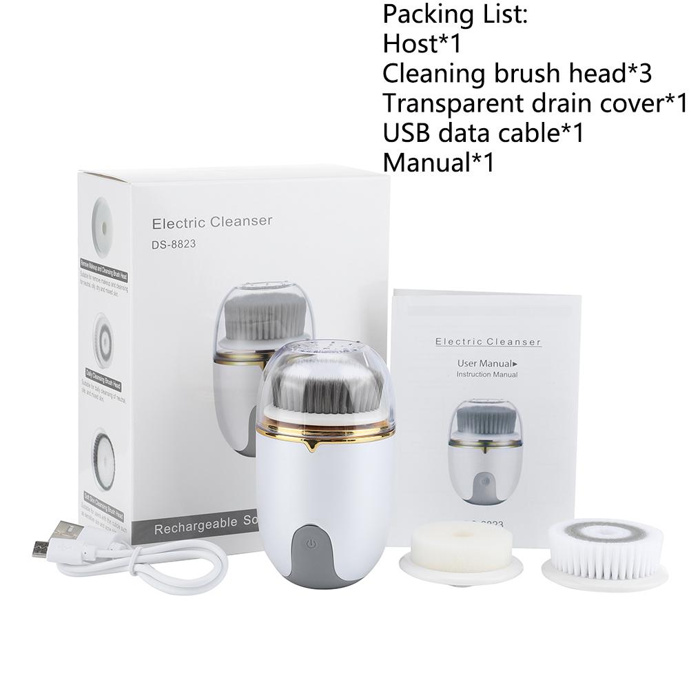 

Многофункциональное устройство для очищения лица, 2 режима, водонепроницаемая электрическая щетка IPX5, косметический инструмент, перезаряжаемая зарядка через USB