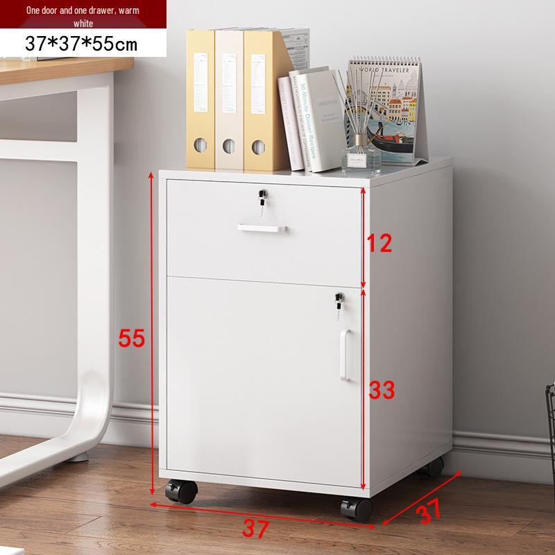 Office Mobile Filing Cabinet with Lock, Wheels, and Drawers