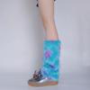 Women Harajuku Winter Warm Plush Leg Warmers Novelty Monsters Colorblock Furry Boots Cover Cosplay Leg Sleeve Long Socks