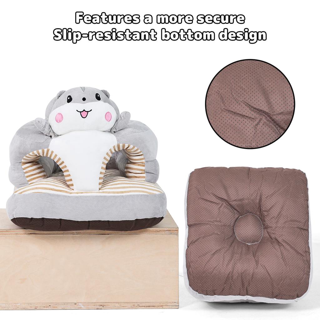 Children's sofa Infant Sitting Training Chair Animal Shaped Sofa with Non-Slip Beads Base for Babies 0-36 Months Learning to Sit