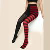 Damen Weihnachten Halloween Gestreifte Strumpfhosen Hoher Bund Vollständig Lange Strumpfhosen Leggings Strümpfe Cosplay Kostüm Zubehör