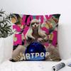 Lady Gaga Cushion Cover Breathable Linen Pillow Cover Skin-Friendly Home Decor Pillowcase With Hidden Zipper