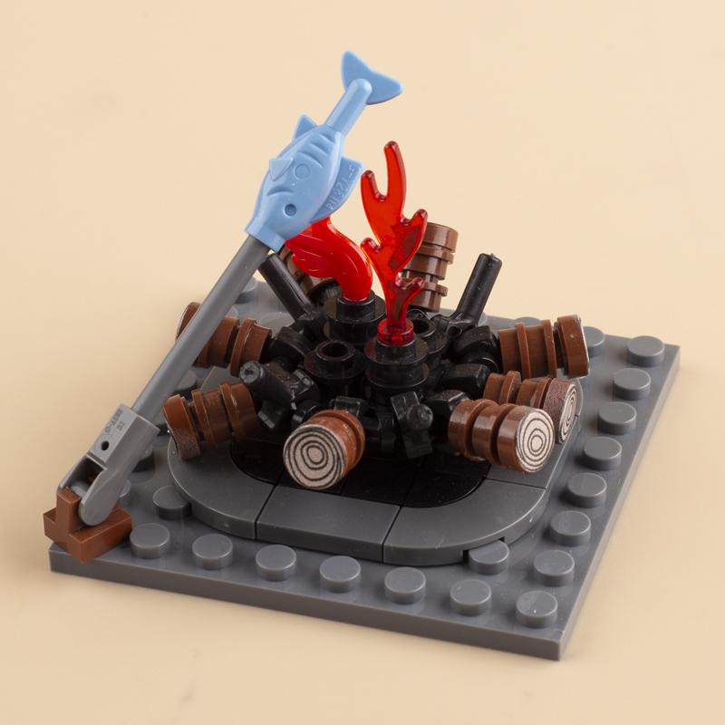 Medieval Military Castle Siege Machines Building Blocks Battering Ram Bonfire Catapults Weapons Rack Armor Helmets Bricks Toys