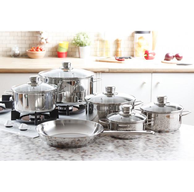 

Набор из 5 кастрюль и сковородок из нержавеющей стали с крышками SSW PEPERONI 11 шт.