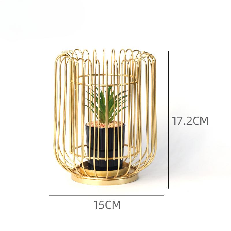 Iron Handicrafts Nordic Creative Luxury Simulation Plant Ornaments Flower Pots Desktop Potted Plants Home Decoration Ornaments
