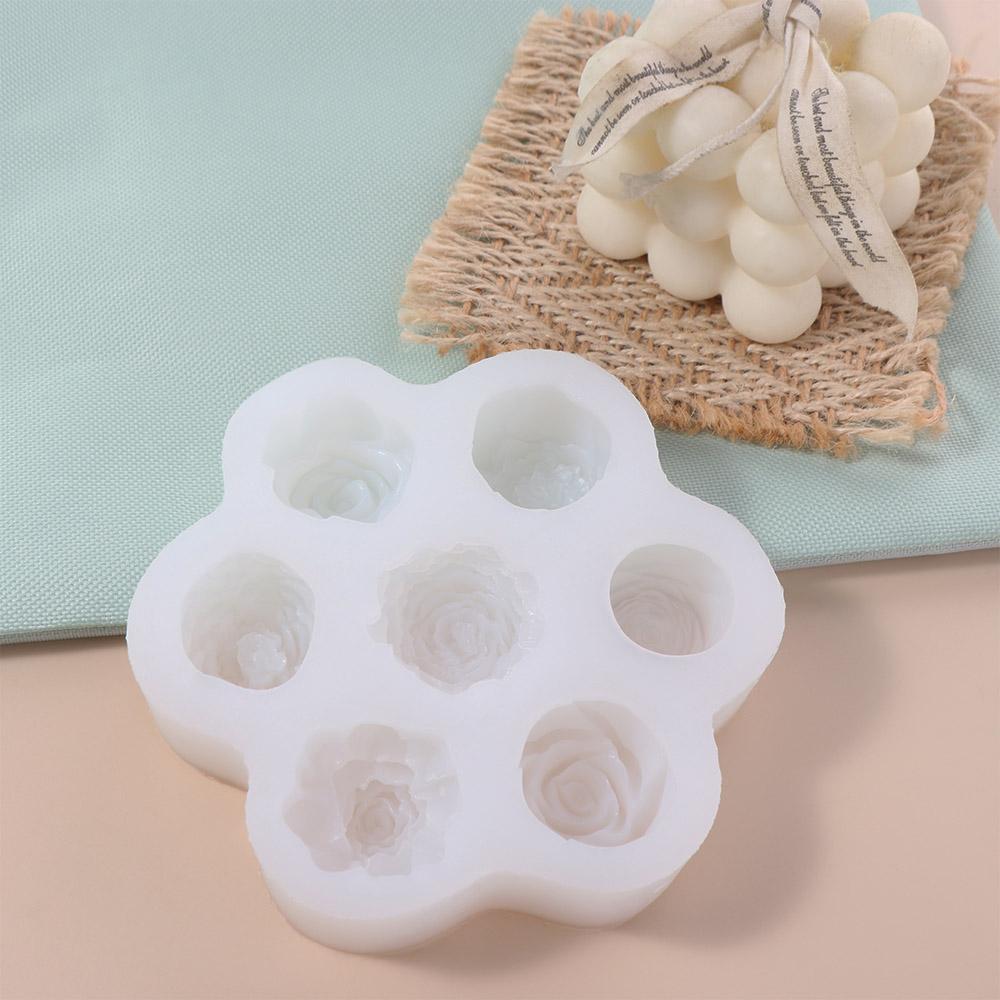Food Grade Candle Mold Peony Soap Mould Aromatic Candle 7 in 1 Flower Silicone Mold  Candle Making