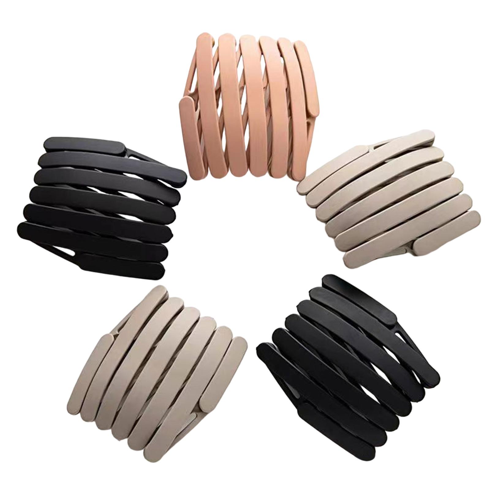 

5 шт. регулируемые резинки для волос гибкие складные повязки на голову унисекс повязка на голову накладные волосы аксессуары для укладки волос для мужчин и женщин