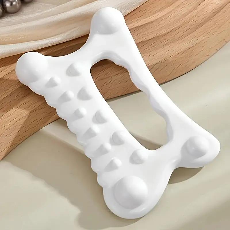 Durable White Face Scrubber,Ergonomic Design,Smooth Texture,Contoured Design,Ideal for Deep Tissue Massage and Facial Contouring