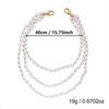 Boho Imitation Pearl Multi Layer Body Chain Beaded Shoulder Chain for Women Beach Vacation Daily Wear Jewelry